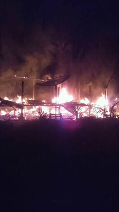 Rumah Milik Agus Warga Keritang Hangus Dilalap Si Jago Merah